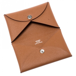 Pre Owned Hermes Brown Epsom Leather Change Purse