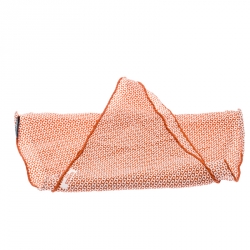 Pre Owned Hermes Orange and White H Printed Silk Diamond Neck Scarf