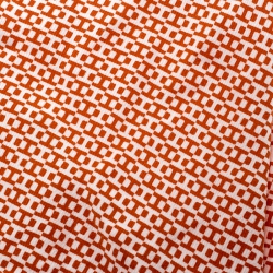 Pre Owned Hermes Orange and White H Printed Silk Diamond Neck Scarf