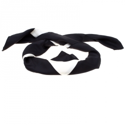 Pre Owned Hermes Navy Blue and White Brides de Gala Printed Silk Square Scarf