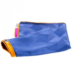 Pre Owned Hermes Multicolor Colorblock 3D Square Patterned Silk Square Scarf