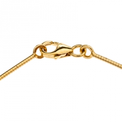 Pre Owned Hermes Pop H Royal Blue Lacquer Gold Plated Pendant Necklace