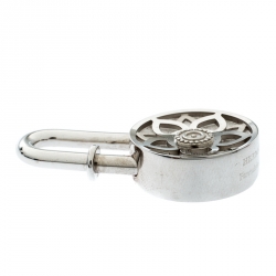 Pre Owned Hermes Palladium Plated Lotus Cadena Lock Charm