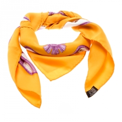 Pre Owned Hermes Multicolor Printed Silk Vintage Coach Square Scarf