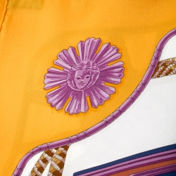 Pre Owned Hermes Multicolor Printed Silk Vintage Coach Square Scarf