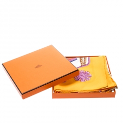 Pre Owned Hermes Multicolor Printed Silk Vintage Coach Square Scarf