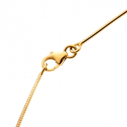 Pre Owned Hermes Cage d'H Black Enamel Gold Plated Pendant Necklace