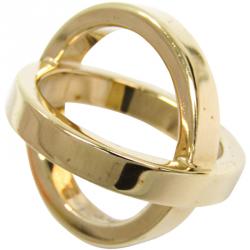 Hermès Hermes Gold Cosmos Scarf Ring Golden Metal ref.430187