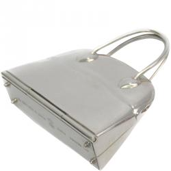 Pre Owned Hermes Bolide Sterling Silver Silver Pill Case