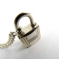 Pre Owned Hermes Cadenas Kelly Lock Sterling Silver Pendant Necklace