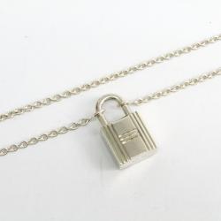 Pre Owned Hermes Cadenas Kelly Lock Sterling Silver Pendant Necklace