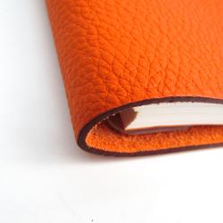 Hermes Orange Taurillon Clemence Leather Mini Ulysse Notebook Cover