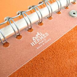 Hermes Orange Taurillon Clemence Leather Mini Ulysse Notebook Cover