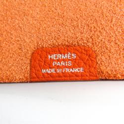 Hermes Orange Taurillon Clemence Leather Mini Ulysse Notebook Cover