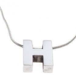Pre Owned Hermes H Pendant Necklace