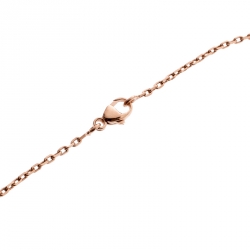 Pre Owned Hermes Pop H Pink Lacquered Rose Gold Plated Pendant Necklace