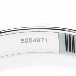 Pre Owned Hermes Clic-Clac H Black Enamel Palladium Plated Narrow Bracelet PM