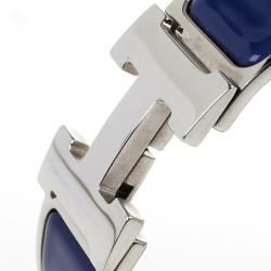 مملوكة مسبقًا Hermes Clic Clac H Prune Enamel Wide Bracelet GM 18.5 CM