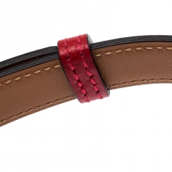 Pre Owned Hermes Red Epsom Leather Kelly Belt 