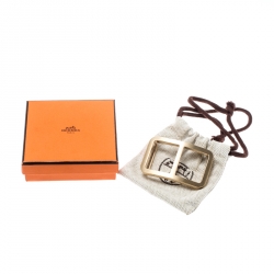 Pre Owned Hermes Domino Gold Tone Peg Belt Buckle