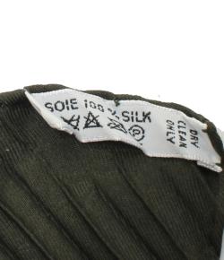 Pre Owned Hermes Green Lâhiver Cashmere Plisse Silk Scarf