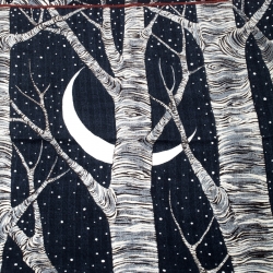 Pre Owned Hermès Blue Cashmere and Silk Awooooo Scarf 100 Square Scarf