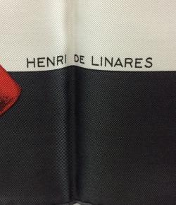 Pre Owned Hermes White/Black Silk Petite Main Scarf 90cm