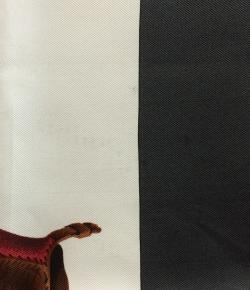 Pre Owned Hermes White/Black Silk Petite Main Scarf 90cm