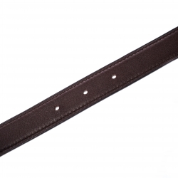 Pre Owned Hermes Brown/Tan Leather Rivale Reversible Belt 90cm