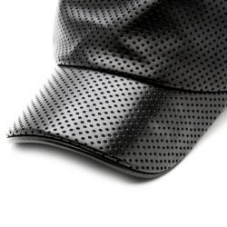 Pre Owned Hermes Black Perforated Leather Cap Size 60