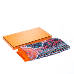 Pre Owned Hermes Collection Imperiales Multicolor Silk Twill Scarf 