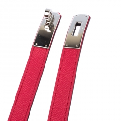Pre Owned Hermes Rose Shocking Epsom Leather Kelly Belt