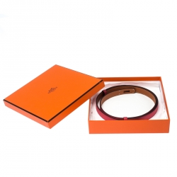 Pre Owned Hermes Rose Shocking Epsom Leather Kelly Belt