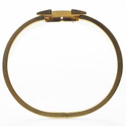 Pre Owned Hermes Clic-Clac H Orange Enamel Gold Plated Bracelet