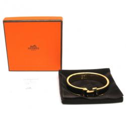 مملوكة مسبقًا Hermes Clic H Black Enameled Bracelet