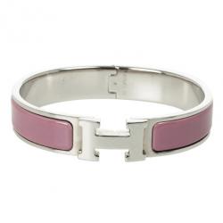 Hermes Clic H Bracelet Pink Palladium