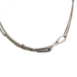 مملوكة مسبقًا Hermes Long Chaîne d'Ancre Silver Necklace
