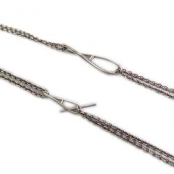 مملوكة مسبقًا Hermes Long Chaîne d'Ancre Silver Necklace