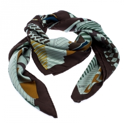 Pre Owned Hermes Multicolor Silk Promenade au Faubourg Scarf
