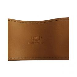 Pre Owned Hermès Collier de Chien Calfskin Green Leather Gold Plated Bracelet