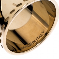 Pre Owned Hermes Etrier Gold Tone Scarf Ring