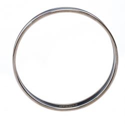 Pre Owned Hermes Multicolor Printed Enamel Palladium Plated Narrow Bangle Bracelet