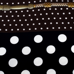 Pre Owned Hermès Marine Blue & Noir Clic Clac a Pois Silk Maxi Twilly Scarf