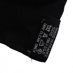 Pre Owned Hermès Black and Gold Brandebourgs Silk Twill Scarf