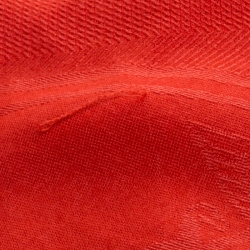 Pre Owned Hermes Orange Silk Cashmere Blend Fringed Scarf