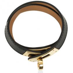Pre Owned Hermès Kelly Double Tour Leather Bracelet