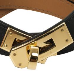 Pre Owned Hermès Kelly Double Tour Leather Bracelet