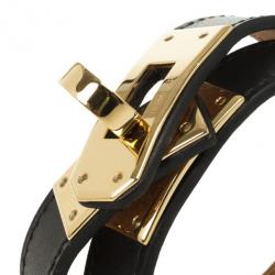 Pre Owned Hermès Kelly Double Tour Leather Bracelet