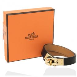 Pre Owned Hermès Kelly Double Tour Leather Bracelet