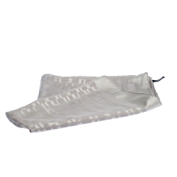 Pre Owned Hermès Grey Silk Wool Jacquard Façonnée Grand H Scarf 